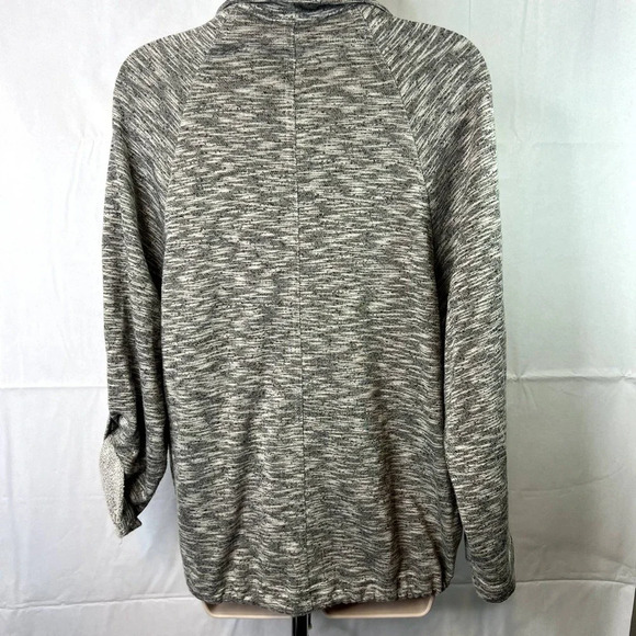 Anthro Guest Editor Gray Sweater Jacket Snap Closure Size Medium - Picture 2 of 14
